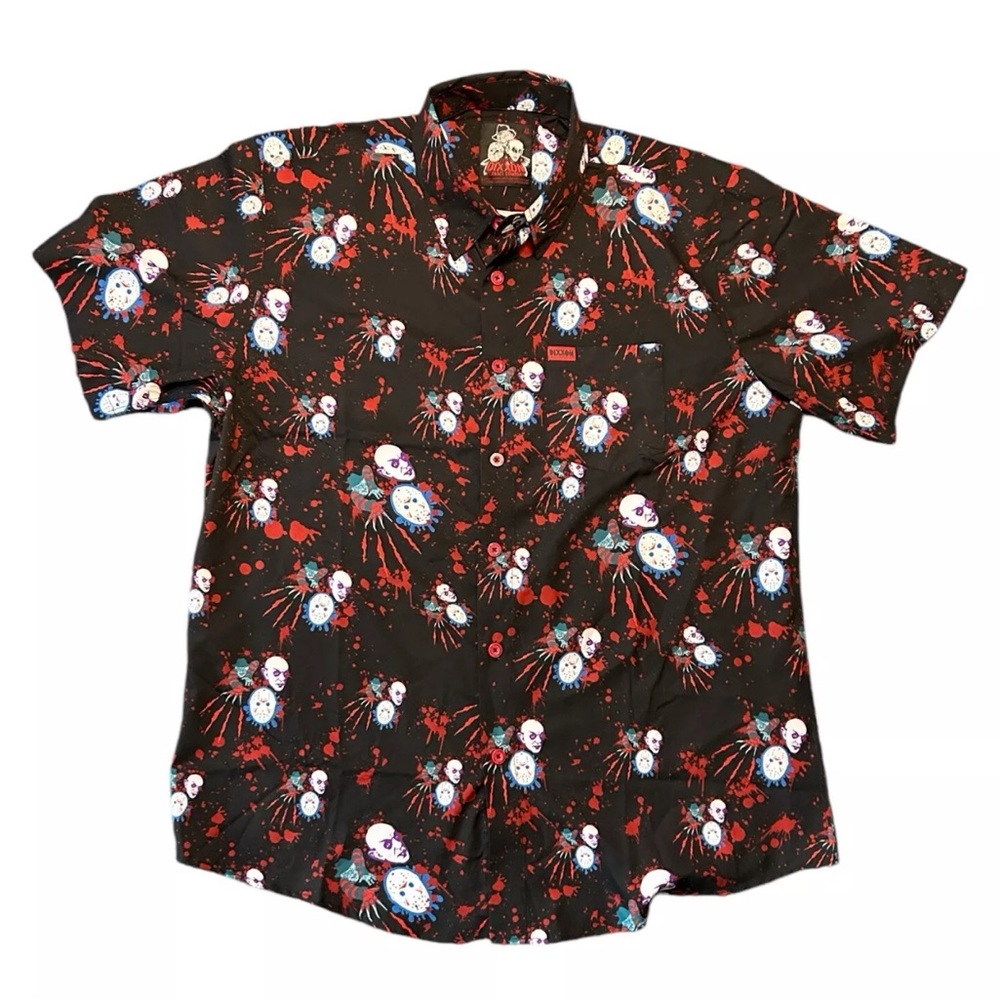 Dixxon Flannel Company Trilogy Shirt Mens XL Black Red Freddy Jason Nosferatu